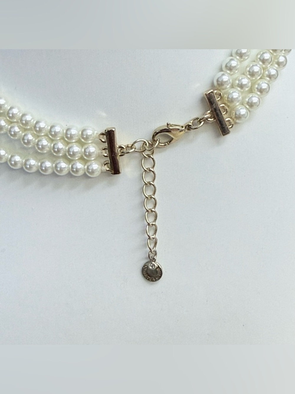 Charter Club Imitation Pearl Three-Row Collar Necklace - Picture 5 of 6